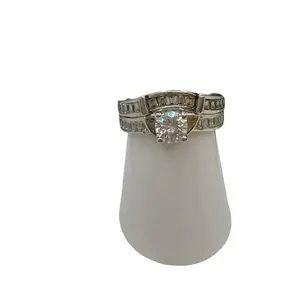 925 sterling silver ring # 7 cubic zirconia stones high quality china silver (( anillo de plata china  Alta calidad talla 7 plata china Alta calidad