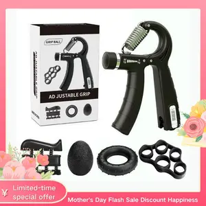 Hand Grip Strengthener Kit 5 Pack Forearm Grip Adjustable Resistance Hand Gripper, gripper ,forearm veins,Finger Exerciser, Finger Stretcher,Grip Ring Stress Relief Grip Ball For Athletes, Boyfriend Gift
