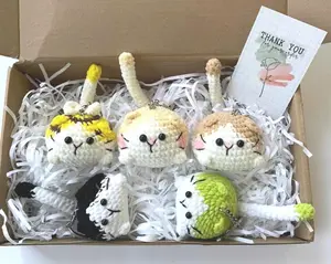 Crochet Cute Cat Keychain, Handmade Mini Crochet Amigurumi Cat Keychain, Cute Keyring, Crochet Cat Stuffed Animal, Cute Gifts For Cat Lovers
