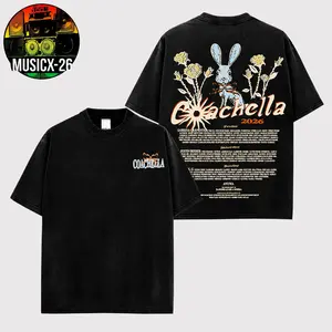 Coachella Festival Ribbons & Roses 2026 Lineup Graphic Tee For Music Fans High-quality Cotton T-Shirt, Coachella Shop Merch, Coachella Outfit 2026 Desert Vibes, Gift For Festival Fan Graphic Tee