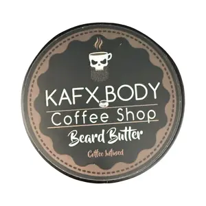 KAFX Body Coffee Shop Beard Butter - Coffee Infused Softens Beard Hydrates Skin with Avocado Mango Shea Butter Natural Ingredients