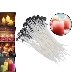 Candle Wicks 6 Inch Cotton Core Candle Making Supplies Pre Tabbed 100PCS New