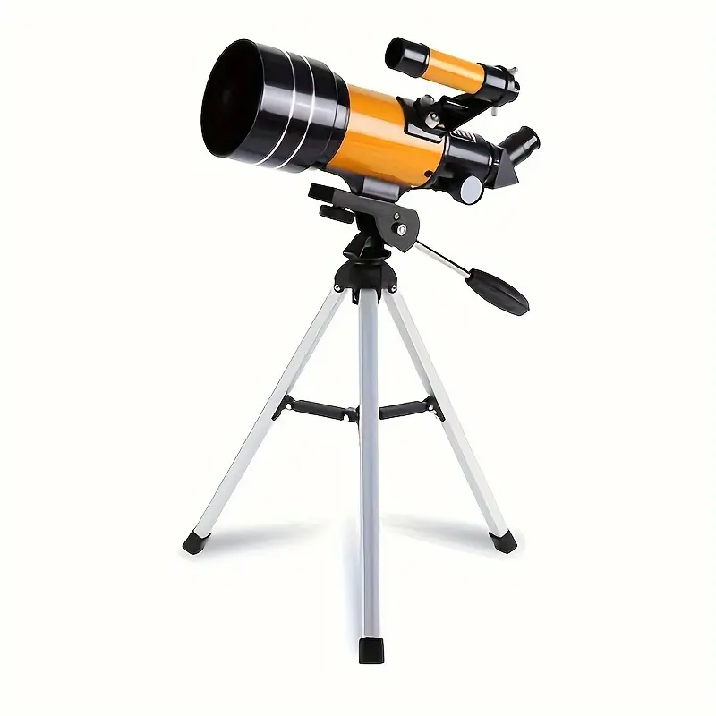 Telescope for Adults & Kids, 70mm Aperture Refractor (15X-150X) Portable Travel Telescope with Phone Adapter, Astronomy Beginners Gifts, Black