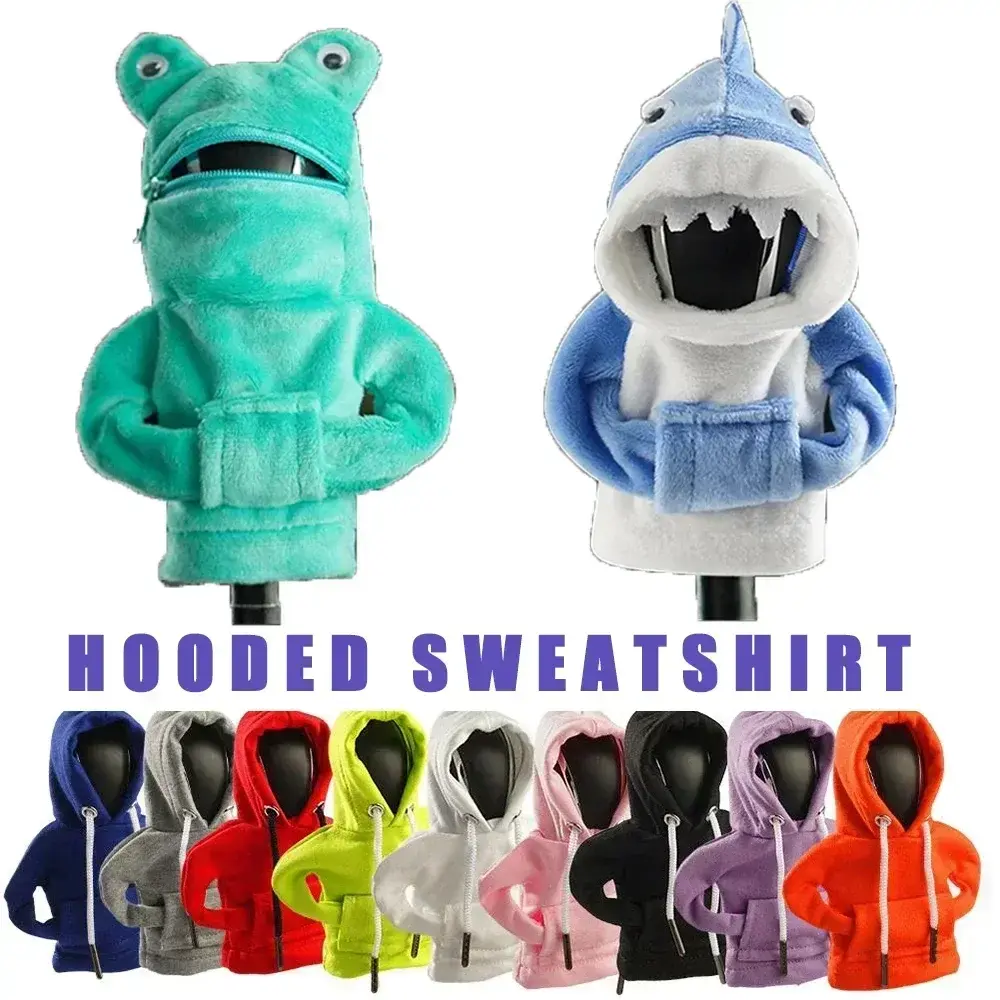2026 New New High Quality Shark Hoodie Gearshift Cover Car Gear Head Shift Knob Lever Cover Hoodie Gear Knob Car Decorations