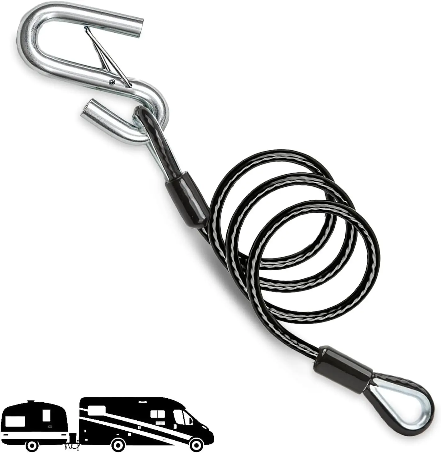 Heavy Duty Trailer Safety Chains with Hooks 1 Pack 36 inch 5000 lbs Break Strength Towing Chains for Boat and Utility Trailers