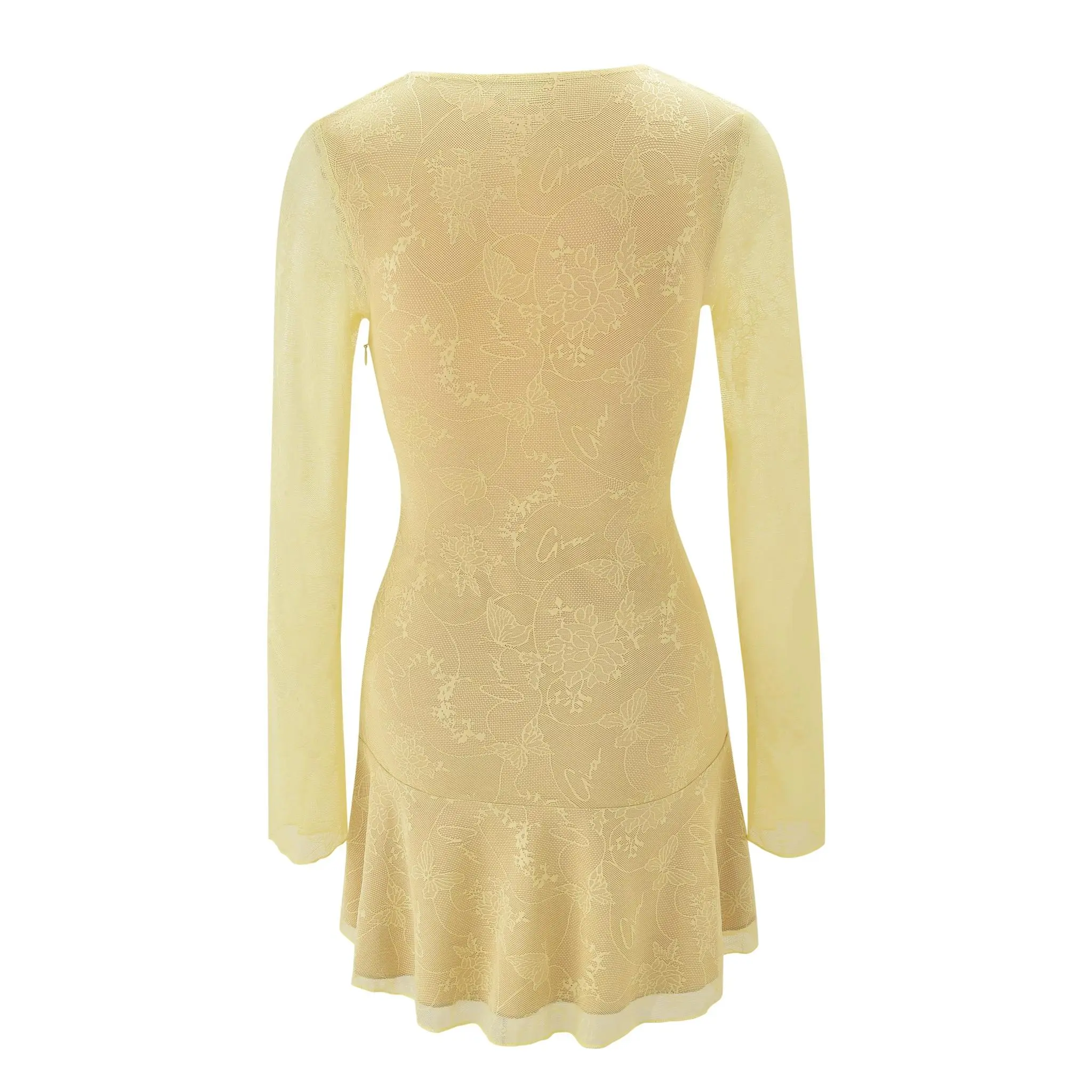 YVETTE LACE LONG SLEEVE RUCHED MINI DRESS - YELLOW - TikTok Shop YVETTE LACE LONG SLEEVE RUCHED MINI DRESS - YELLOW - TikTok Shop
