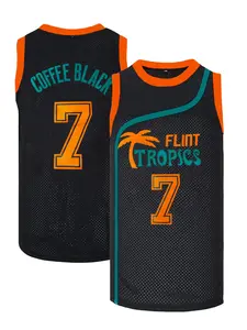 Men's Coffee Basketball Jersey, Casual Breathable Sleeveless Basketball Vest, Loose Basketball Tank Top for Summer