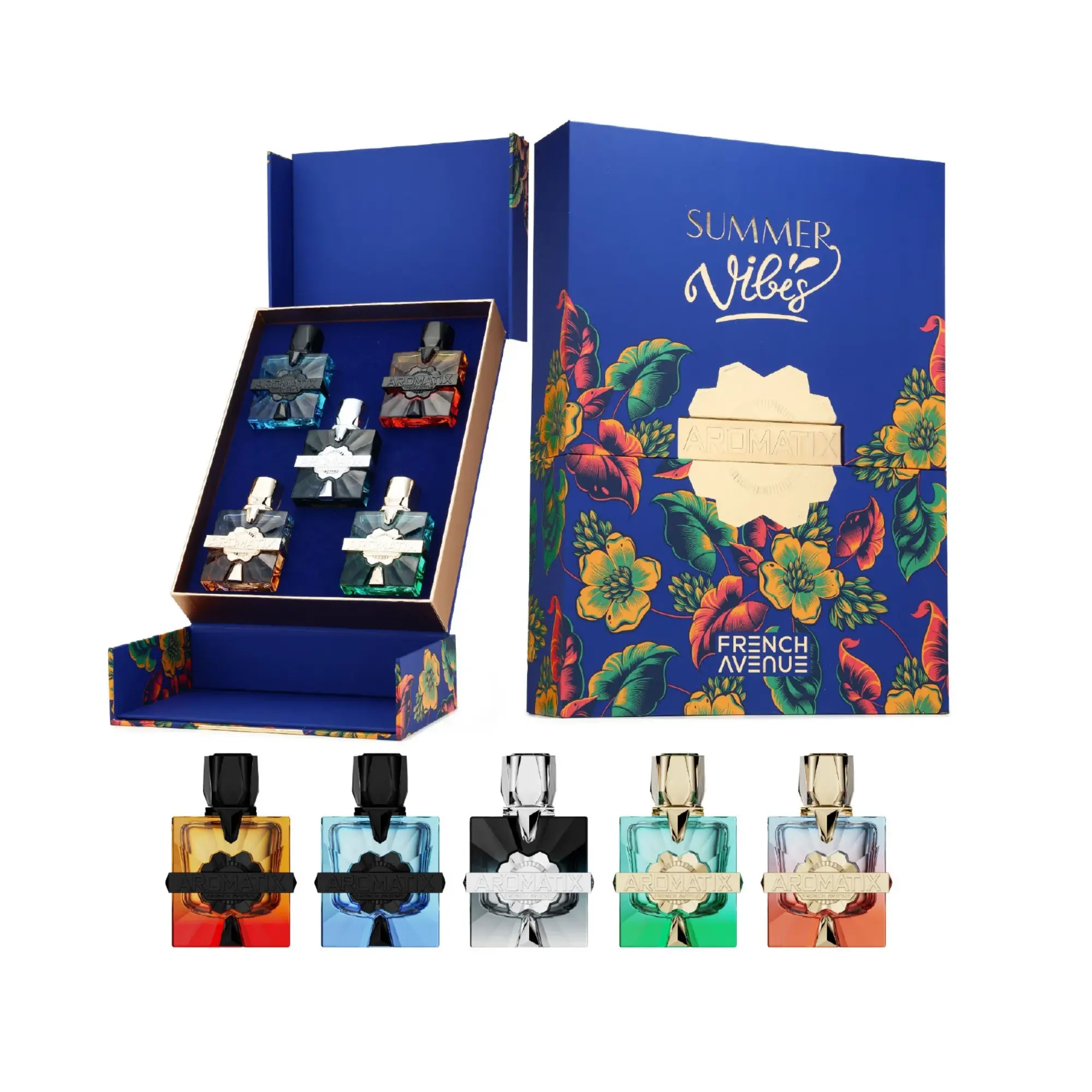 French Avenue Aromatix Summer Vibes Extrait De Parfum 30ml - Luxury Unisex,Travel Collection, Fresh Fruity Woody Arabian Perfume Kit
