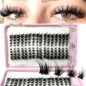 Natural Cluster Eyelashes - Eyelash Clusters Extensions, Fox Eye and Cat Eye Looks, Mixed Lengths, Suitable for Various Styles, DIY Manga Style Eyelash Extensions for All Occasions