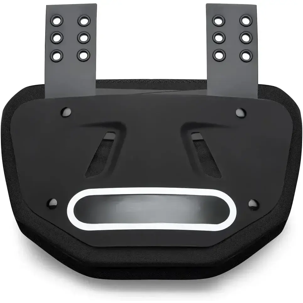 American Football Back Plate for Adults & Youth Athletes - Curved Hard Shell, High-Impact Foam Interior, Universal Fit, Included Hardware, Comfortable Wear, Energy Disbursement, Easy Installation, High Gloss Finish, Maximum Protection for Intense Sports,
