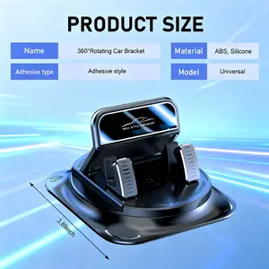 Dashboard Navigation Bracket, 360-Degree Rotation Automotive Phone Holder, UniversalSelf-Adhesive Non-Slip Car Phone Holder, forMost Cars, Car Mount