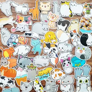 50 Sticker Cat Pack for Water Bottles & Laptops - 50 Waterproof Vinyl Stickers