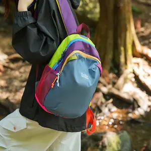 Outdoor Hiking Colorblock Backpack, Lightweight Travel Bag for College Students, Casual Cycling Sports Bag, Ideal for Outdoors Commuting