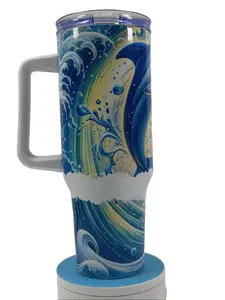 40 Oz. Dolphin and Waves Tumbler