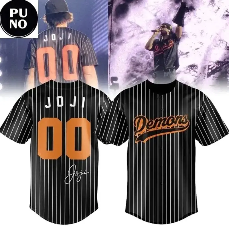 Premium 2026 Joji Inspired Baseball Jersey, Solaris Theme Graphic Button-Up Baseball Shirt, Demoon Mesh Sports Jersey, Breathable Streetwear, Concert Outfit, Unisex Gift