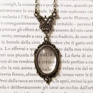 Victorian Style Magnifying Glass Necklace