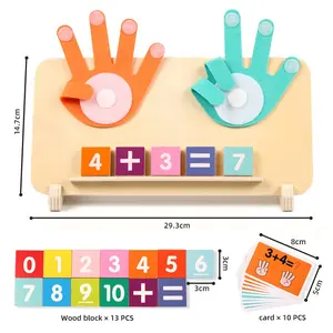 Educational Montessori Toys Math Manipulatives Number Counting Blocks for Kids, 1 Set Finger Counting Math Montessori Preschool Learning Toys, Birthday Gifts, Hobbies Ideas