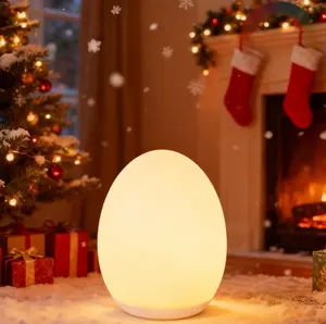 Night Light for Kids, Egg Light for Nursery with 7 RGB Colors Changeable & Stepless Dimming, Rechargeable Tap Light & Touch Control - Baby items, Interior decoration |Mother’s Day Special, Summervibes