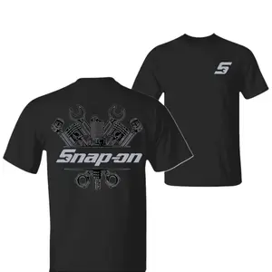 180g[cotton]Snap On Graphic Unisex 2 Sided T-shirt - Classic Unisex Tshirt Featuring Automotive Repair Theme, Top Menswear