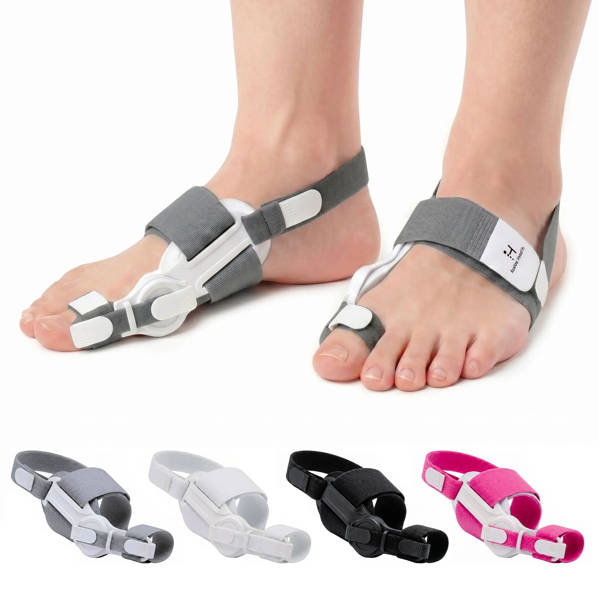 Bunion Toe Corrector Separator For Women & Men, Fully Adjustable Orthopedic Bunion Fix, Big Toe Straightener, Day/Night Support, Ergonomic Bunion Splint Hammer Toe Straightener (2PCS)