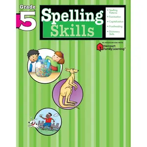 Spelling Skills: Grade 5 (Flash Kids Harcourt Family Learning) by Flash Kids Editors [Paperback Book]