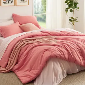 King Size Comforter - 7 Coral King for Seasons, Boho Contrasting a Bag with Comforter,, Pillowcases  Shams