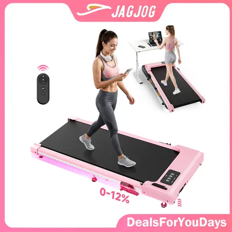 【DealsForYouDays】Foldable Treadmill with 12% Incline,3.8MPH/7.5MPH,Low Noise Motor Walking Pad, 265lbs Weight Capacity, Remote Control & Wheels for Easy mobility, Dual Shock Absorption System Home Gym Equipment, Home Workout Equipment, Summerwins summerwi