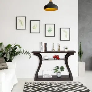 ZENY 47-in Narrow Console Table Modern MDF Entryway Sofa Table Brown for Home Bedroom Living Room