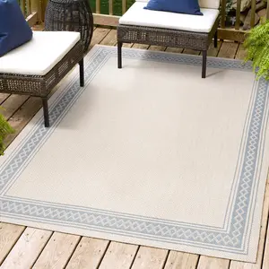 JONATHAN Y Lucia Classic Diamond Border Indoor/Outdoor Area Rug; for Living Room, Kitchen, Bedroom, Dining Room, Patio, Porch, Backyard