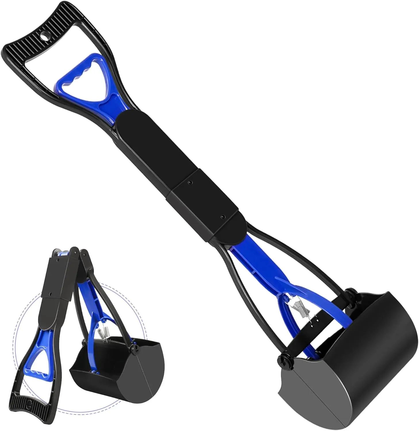 Pooper Scooper for Large and Small Dogs - Durable Spring Design, Easy to Use for Grass, Dirt, Gravel, Folding Dog Poop Scooper