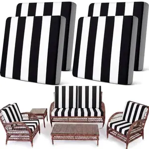 Patio Stretch Outdoor Cushion Covers Waterproof Sofa Couch Slipcover Set Replacement Furniture Protector for Chair Seat Porch Couch Washable Flexible Pet-Friendly