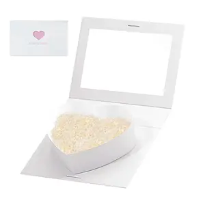 Pack Heart Gift Boxes With Clear Lid, Candy, Cupcake, Treat Box for Valentine's Day Wedding Bridal Shower Birthday Party Cookie Sweet Jewelry Presents Box 8'x6'x2'