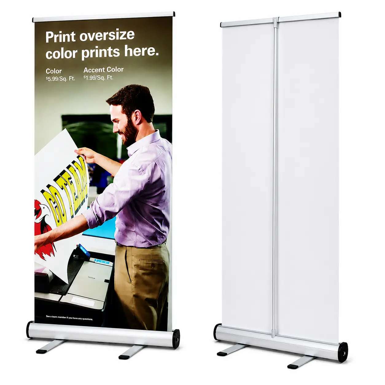 Custom Retractable Banner 33x81 | Personalized Roll Up Banner, Pull Up Banner, Pop Up Display Sign | Custom Banner with OPTIONAL ADD-ON Stand Hardware | Made in USA | HD Print