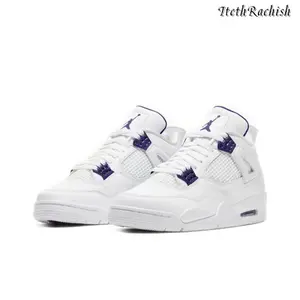 Reissue purple metallic color fashionable classic sports shoes, outdoor running shoes, comfortable basketball shoes