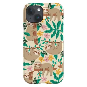Cute Sloth Jungle Phone Case - Cream | Hand MagSafe - Case iP 16 15 14 13 12 11 X