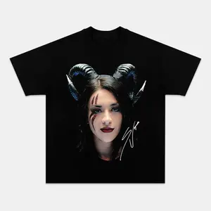 Stephanie Vaquer T-Shirt  Limited Edition Black Graphic Tee  Unisex Fashion with Horns and Signature Design  Perfect Gift for Wrestling Fans