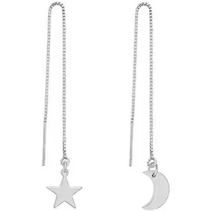 Irregular Moon and  Threader Earrings Women Ear Line Dangle Drop Earrings ()