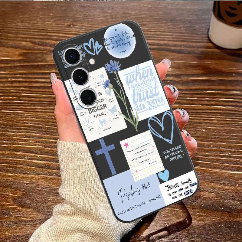 English graffiti phone case suitable for Apple 17Promax, Samsung Galaxy S25, iPhone 16s15note2