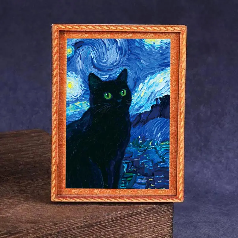 1pc/2pcs Cute World Famous Paintings Cat Refrigerator Magnet, Creative Decorative Refrigerator Magnet, Fashion Cat Magnets For Fridge, Cute Cat Fridge Magnet, Flower Cat Magnets For Fridge, Refrigerator Decorating Magnet, Decoration, Magnetic Item