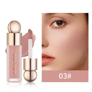 LACHÀVA Blush Repair Brightening And Flattering Nude Makeup Rouge 03# Universal Cosmetic Powder Blusher Cream with Brush
