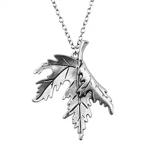 Maple Leaf Texture Necklace Bronze Large Leaf Plant Clavicle Chain Fashion Accessories