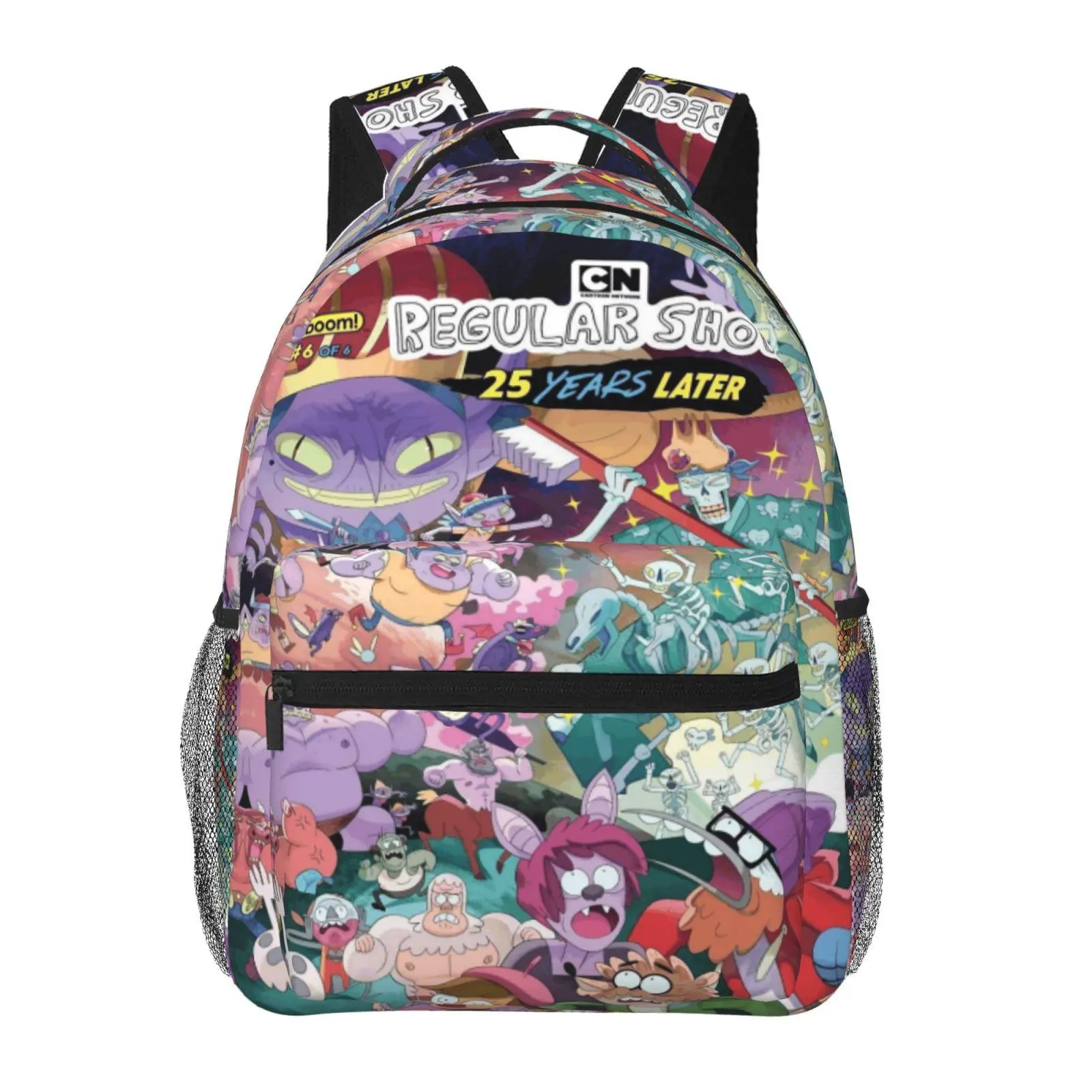 Cute Regular Show backpacks for school—large-capacity laptop daypacks with exquisite prints; durable casual Regular Show bookbags for campus daily commutes; a great gift for teen students.