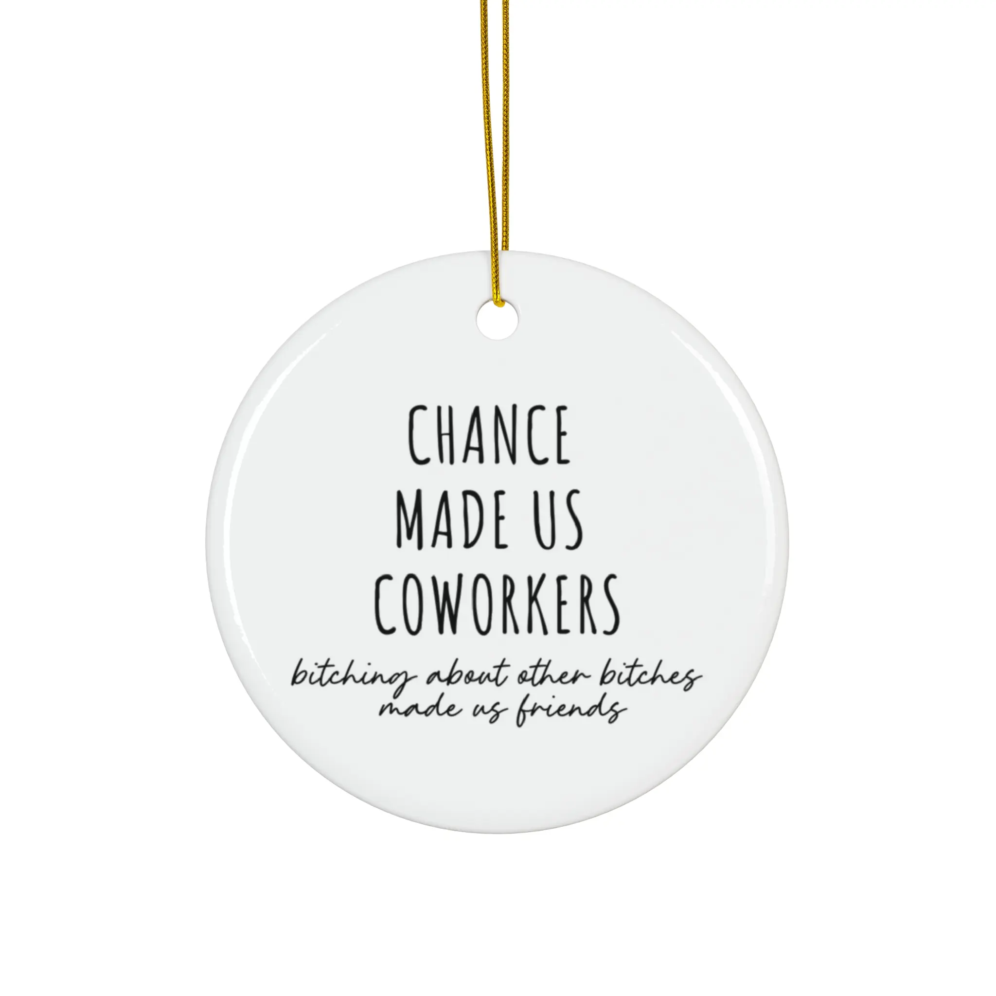 Coworkers Christmas Ceramic Ornament, Holiday Gift, Office Decor, Secret Santa Present, Team Building, Work Besties Circle