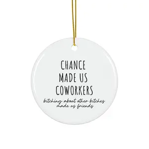 Coworkers Christmas Ceramic Ornament, Holiday Gift, Office Decor, Secret Santa Present, Team Building, Work Besties Circle
