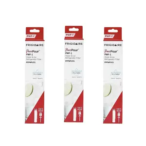 PWF-1 Refrigerator Water Filter Replacement, Compatible with Frigidaire FPPWFU01 & EPPWFU01, Reduces Chlorine Taste and Odor, Easy Install, 3 Pack