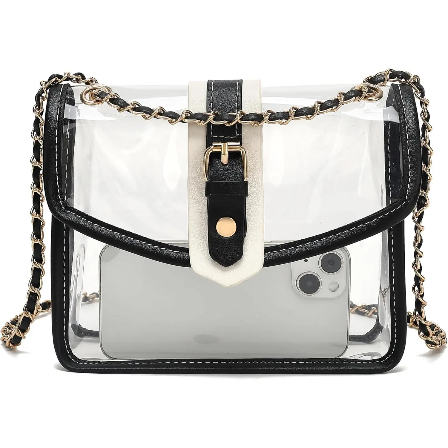 Direct 2 in 1 Clear Purse for Concert , Stadium Approved Clear Crossbody Bag Handbag for Women