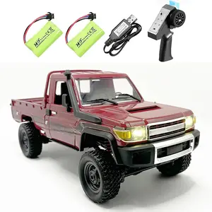 MN-82 RC Rock Crawler, 1/12 Scale 4WD Off-Road Remote Control Truck, 2.4GHz 2-Speed All-Terrain RC Car with 2×1200mAh Batteries, Toys for Boys and Girls, Hobby RC Vehicle for Kids & Adults