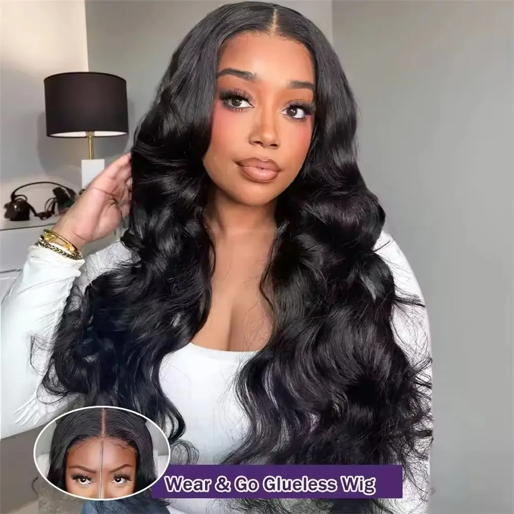 Wear And Go 32 34 Inch Body Wave 6x4 5x5 Glueless Wig Human Hair Transparent Lace Closure Wigs For Black Women Bling Hair Sale summerwins