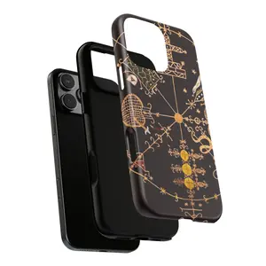 Haitian Veve Mystic Sigils Occult Protective Silicone Cellphone Cover - Shockproof iPhone Protector, Wireless Charging-Safe Polycarbonate Accessories for Electronic Devices