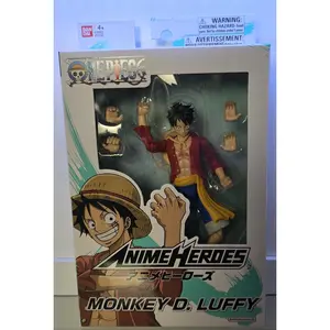 One Piece Monkey D. Luffy Action Figure – Anime Heroes – Bandai Namco – Multiple Accessories